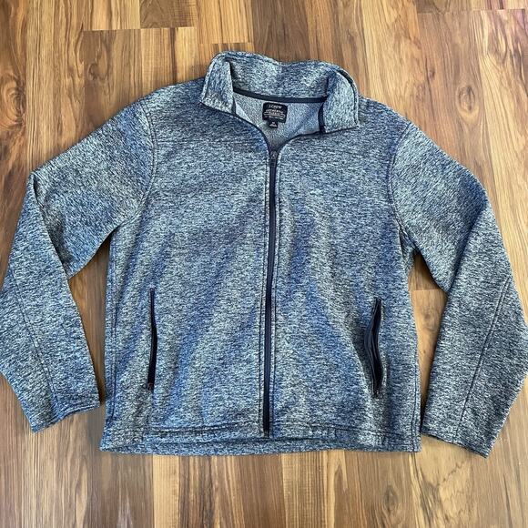 NWOT J. Crew New York Authentic Fleece Full Zip Up Jacket Men’s Medium Blue - Picture 1 of 8